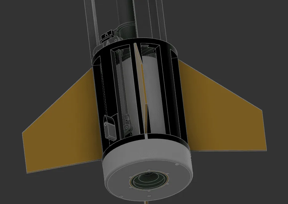 CAD-render van een AstroNav-besturingsonderdeel